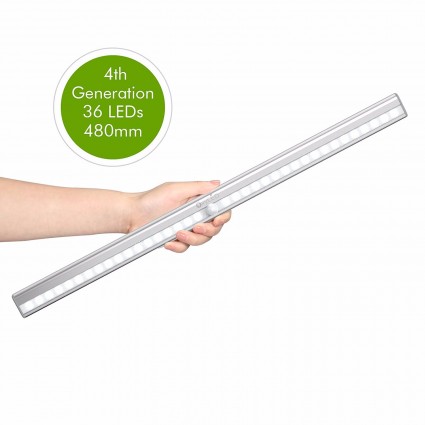10-36LEDs Motion Sensor Under Cabinet Closet Light USB Rechargeable Strip Lamp 