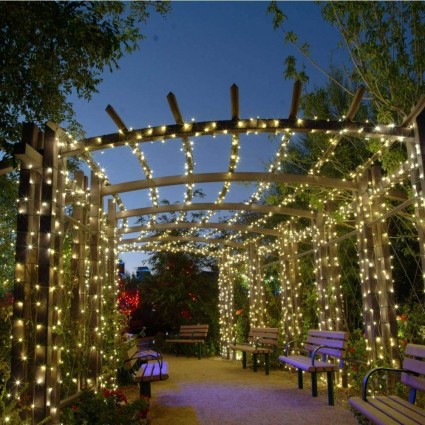 200 LED Solar Battery Powered String Fairy Lights Garden Christmas Outdoor UK 